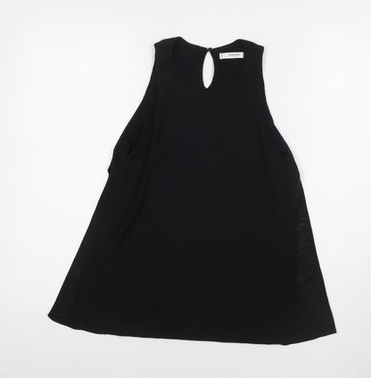 Womens UK Size S Mango Black Basic Tank