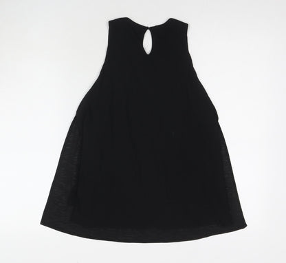 Womens UK Size S Mango Black Basic Tank