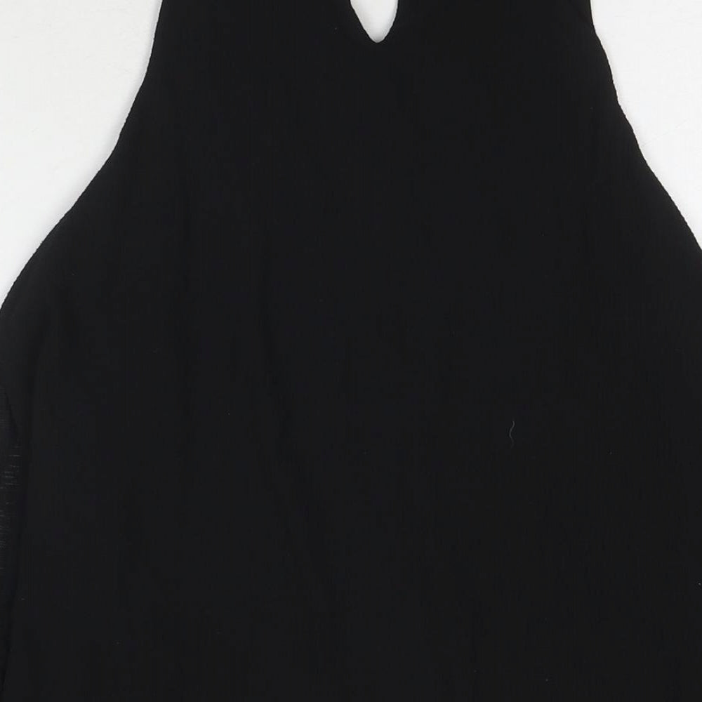 Womens UK Size S Mango Black Basic Tank