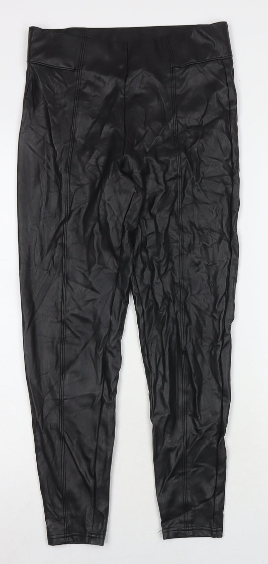 Womens UK Size 10 Marks and Spencer Regular Fit  Black Trousers