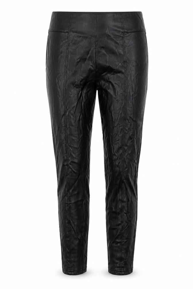 Marks & Spencer Womens Black Polyester Trousers Size 10 L25 in Regular