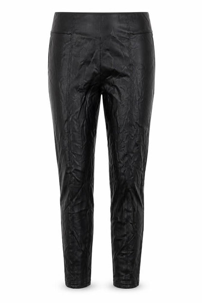 Marks & Spencer Womens Black Polyester Trousers Size 10 L25 in Regular