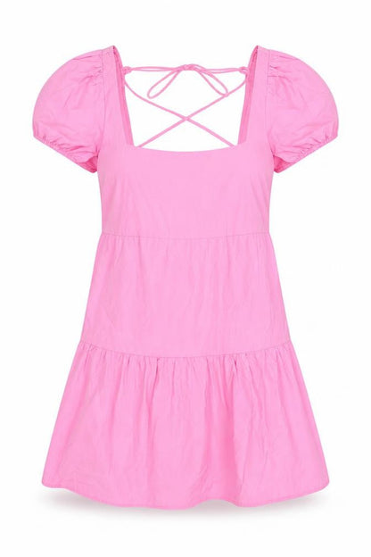 Stradivarius Womens Pink Polyester A-Line Size M Square Neck Pullover