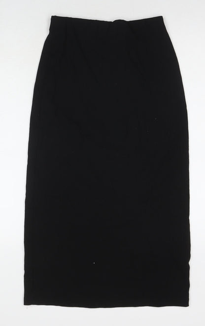 H&M Womens Black Polyester Maxi Skirt Size S