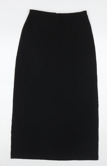 H&M Womens Black Polyester Maxi Skirt Size S