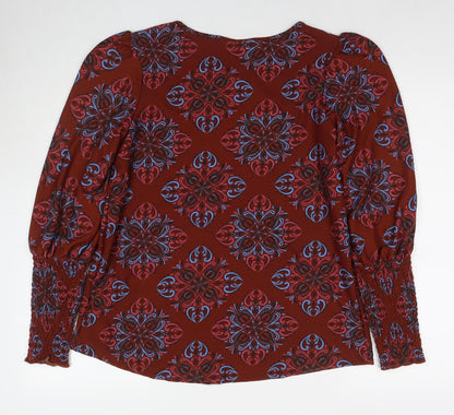 Womens UK Size 14 NEXT Brown Basic Blouse