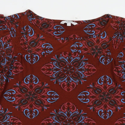 Womens UK Size 14 NEXT Brown Basic Blouse