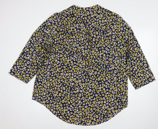 Izabel Womens Multicoloured Animal Print Polyester Tunic Blouse Size 20 V-Neck