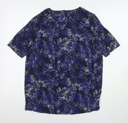 Womens UK Size 8 Marks and Spencer Blue Basic T-Shirt