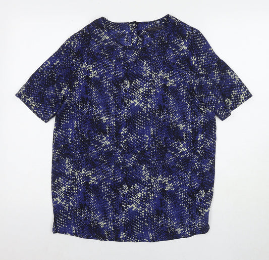 Womens UK Size 8 Marks and Spencer Blue Basic T-Shirt