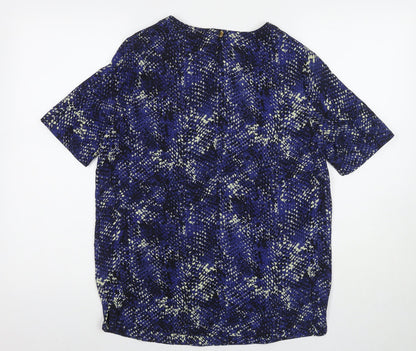 Womens UK Size 8 Marks and Spencer Blue Basic T-Shirt