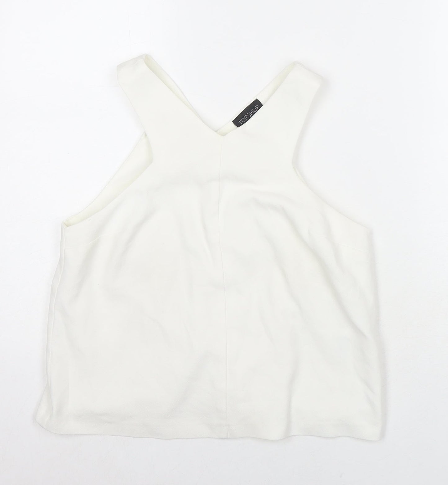Womens UK Size 8 Topshop White Basic Tank