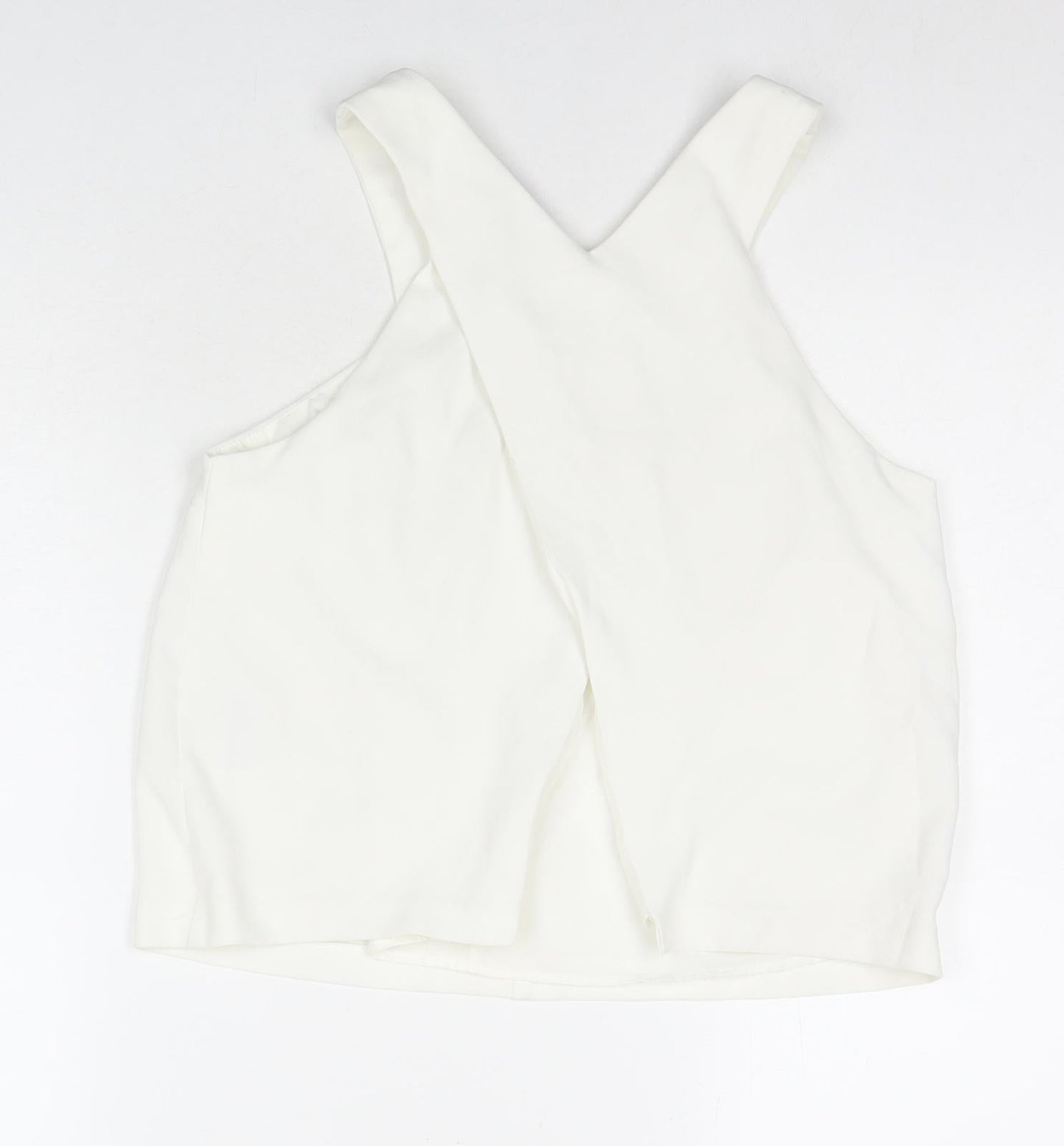 Womens UK Size 8 Topshop White Basic Tank