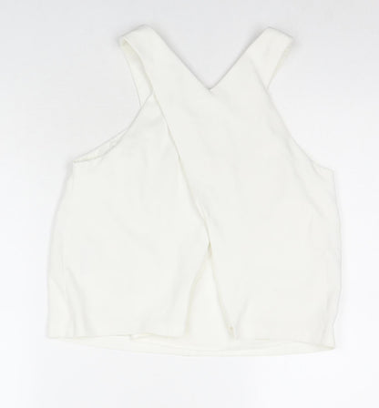 Womens UK Size 8 Topshop White Basic Tank
