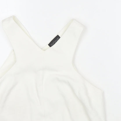 Womens UK Size 8 Topshop White Basic Tank