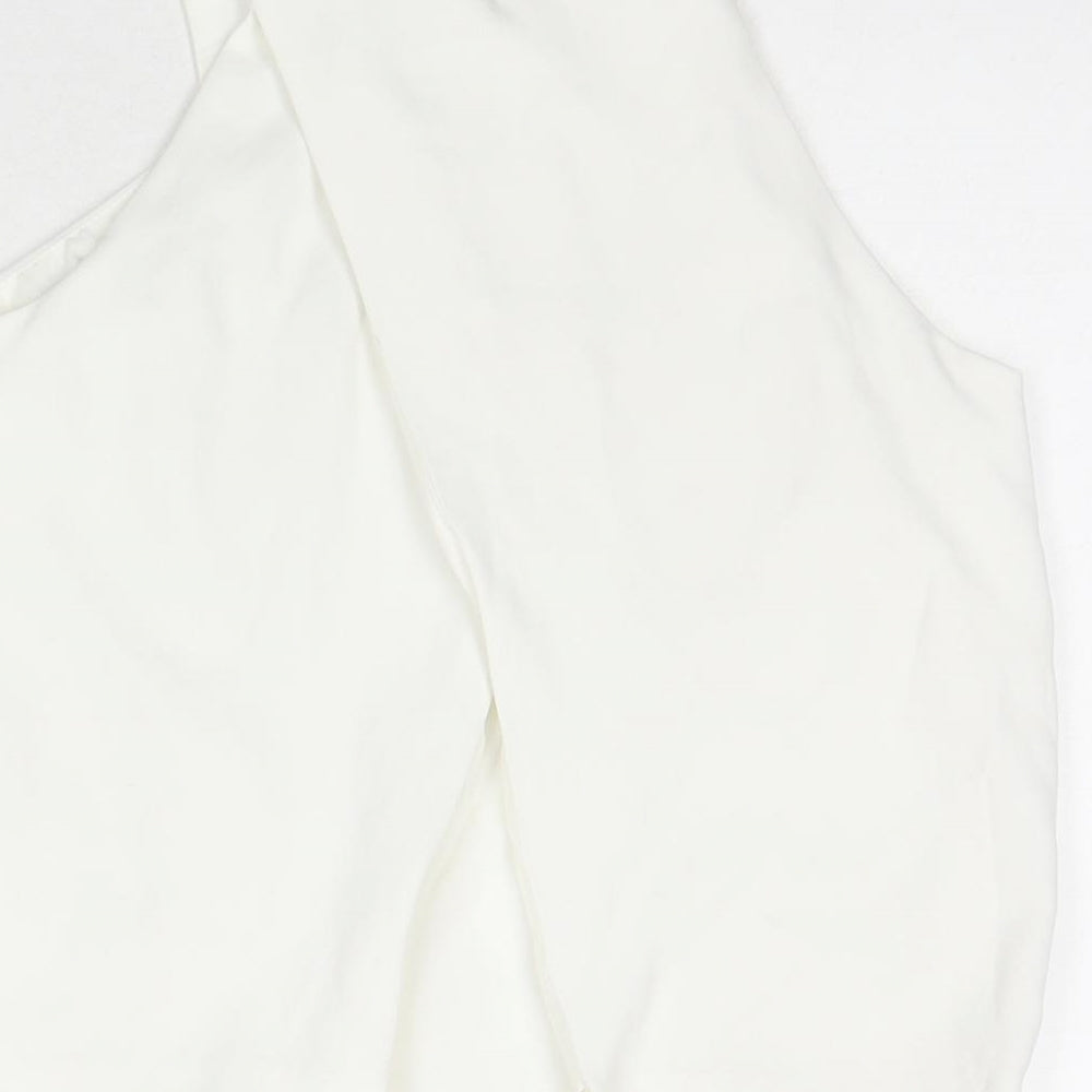 Womens UK Size 8 Topshop White Basic Tank