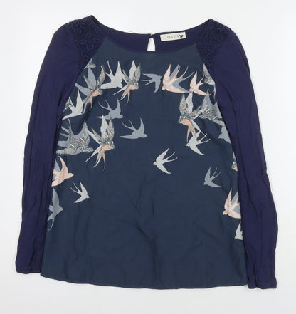 Womens UK Size S Oasis Blue Basic Blouse