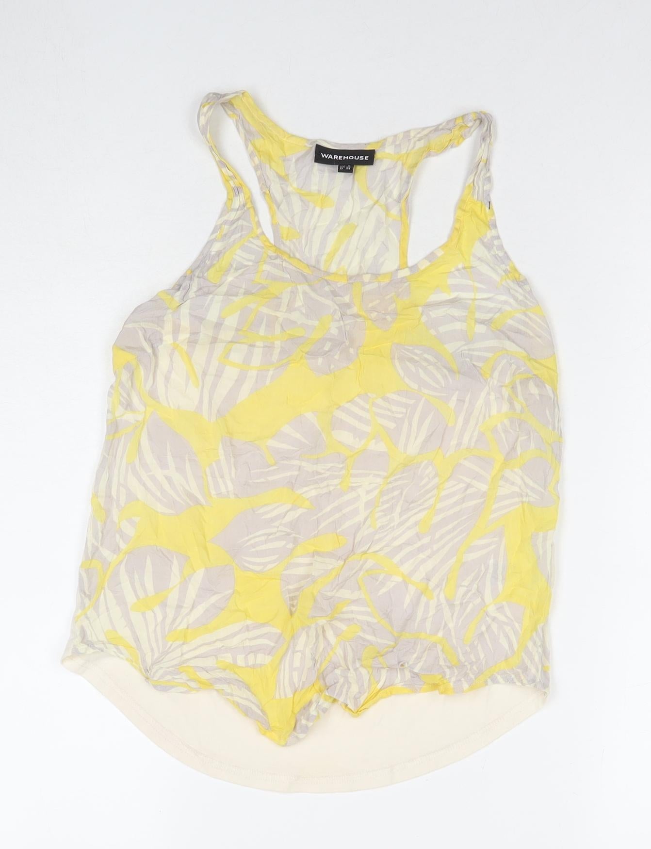 Womens UK Size 8 Warehouse Multicoloured Basic Tank