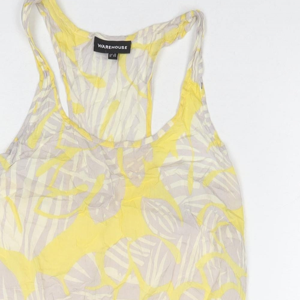 Womens UK Size 8 Warehouse Multicoloured Basic Tank