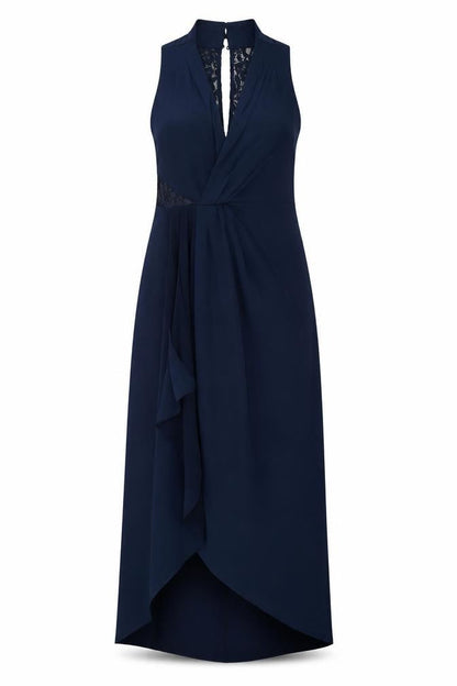 Coast Womens Blue Polyester Maxi Size 14 Round Neck Pullover