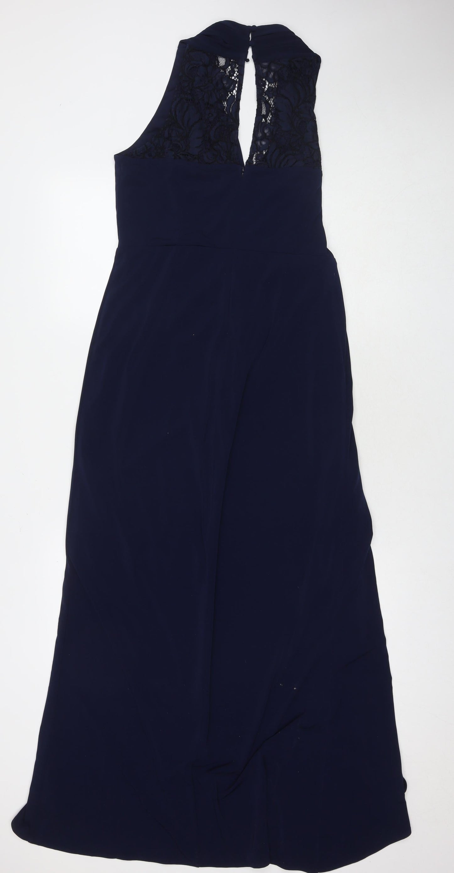 Coast Womens Blue Polyester Maxi Size 14 Round Neck Pullover