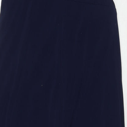 Coast Womens Blue Polyester Maxi Size 14 Round Neck Pullover