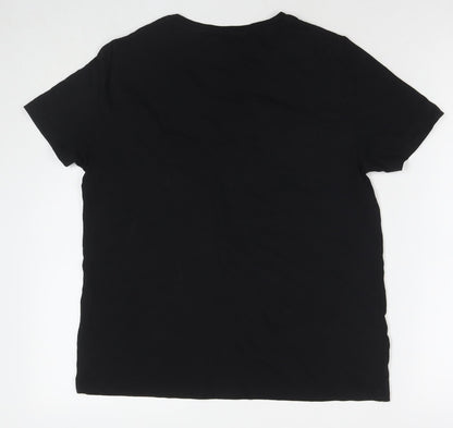 Womens UK Size 12 New Look Black Basic T-Shirt