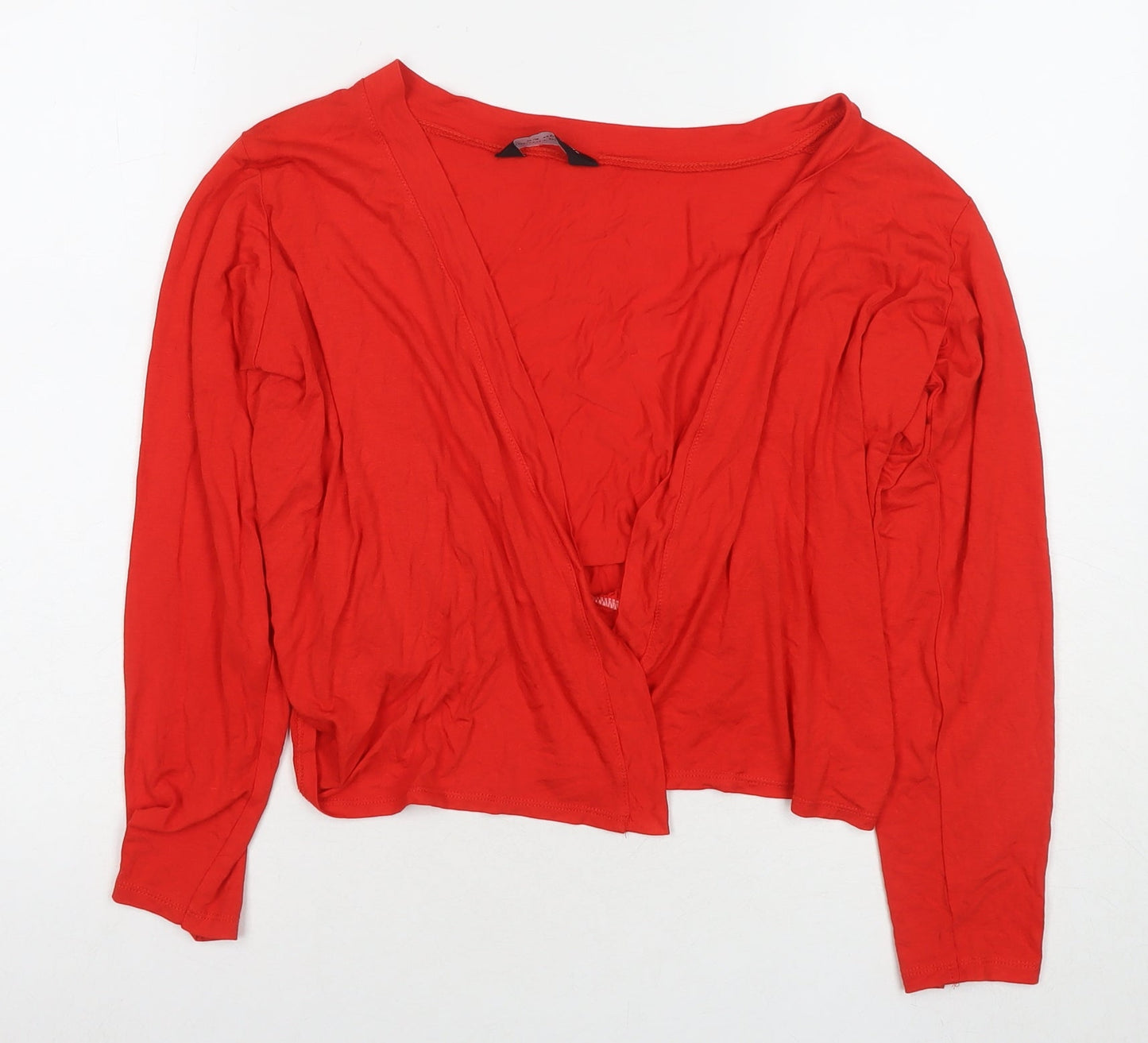 Womens UK Size 14 Dorothy Perkins Red Kimono T-Shirt