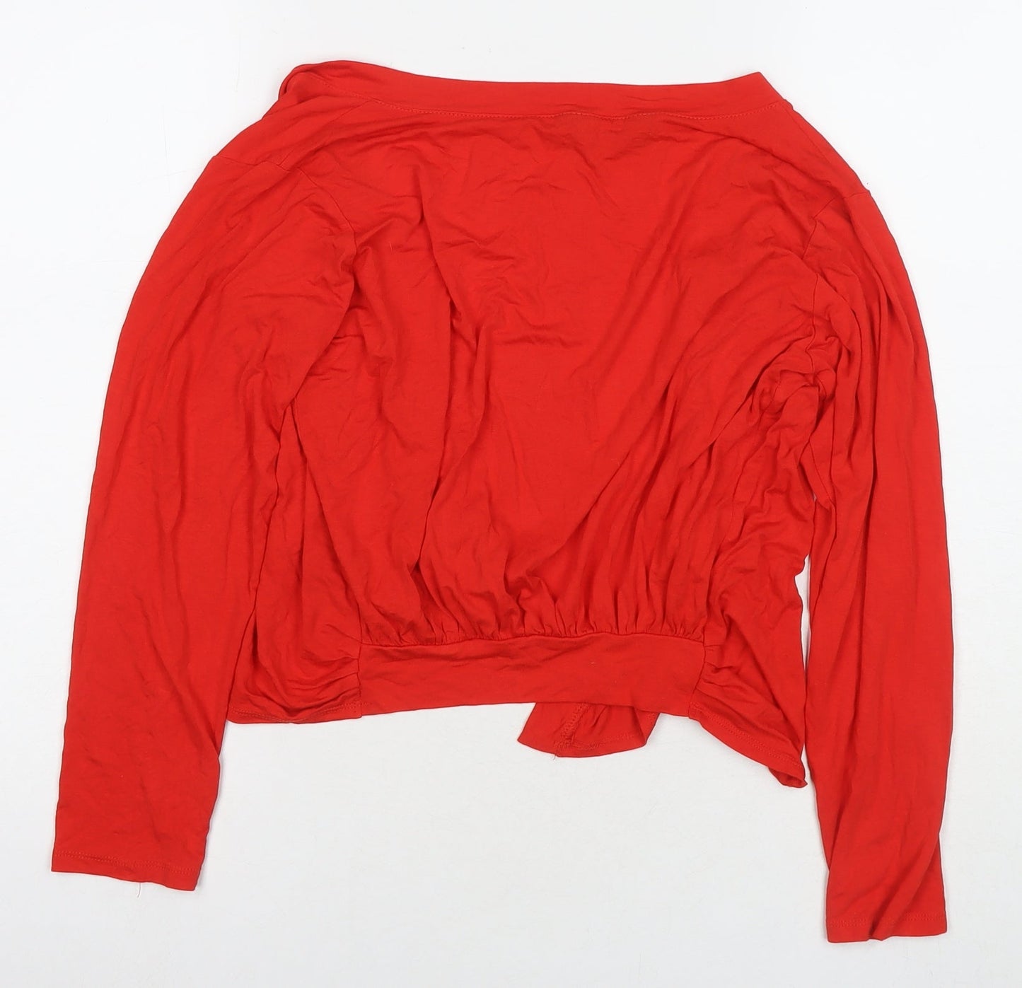 Womens UK Size 14 Dorothy Perkins Red Kimono T-Shirt