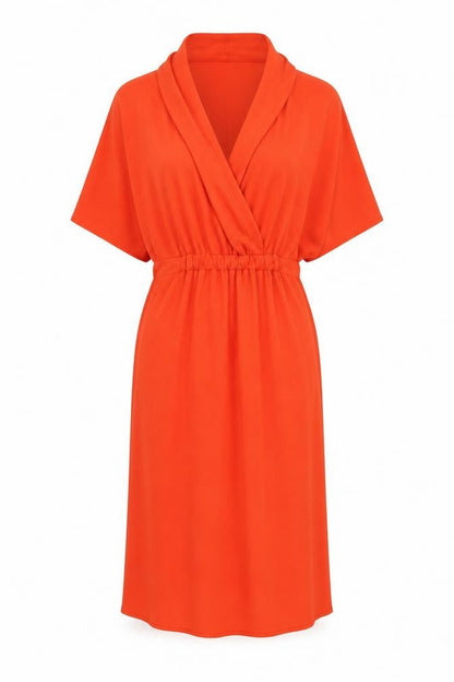ASOS Womens Orange Polyester A-Line Size 8 V-Neck Pullover
