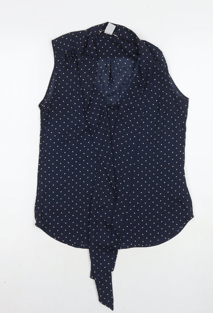Womens UK Size 6 H&M Blue Basic Tank