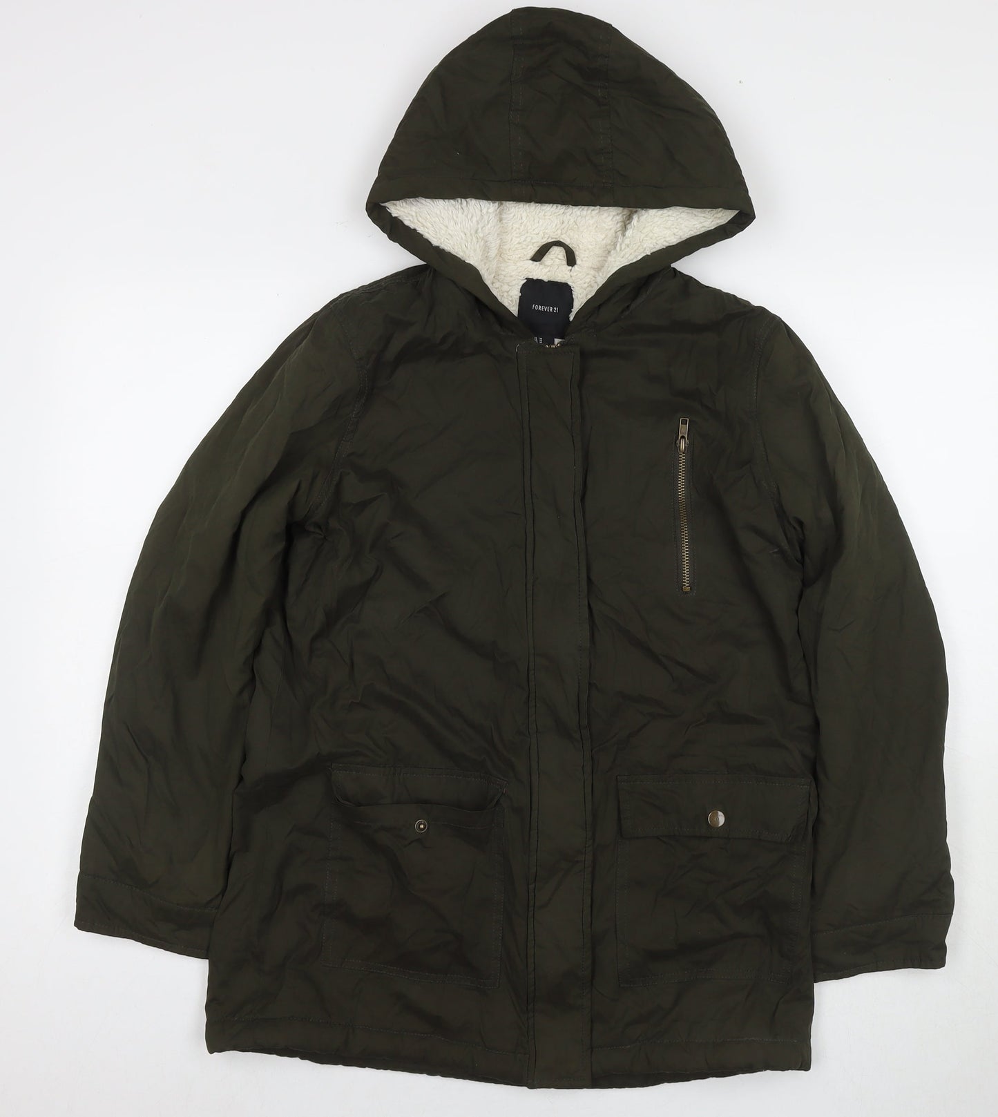 FOREVER 21 Womens Green Jacket Size M Zip