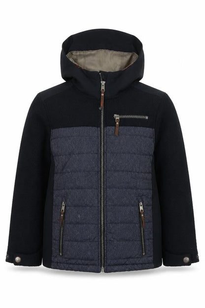 Front view of Killtec boys’ blue jacket, size 8, years zip