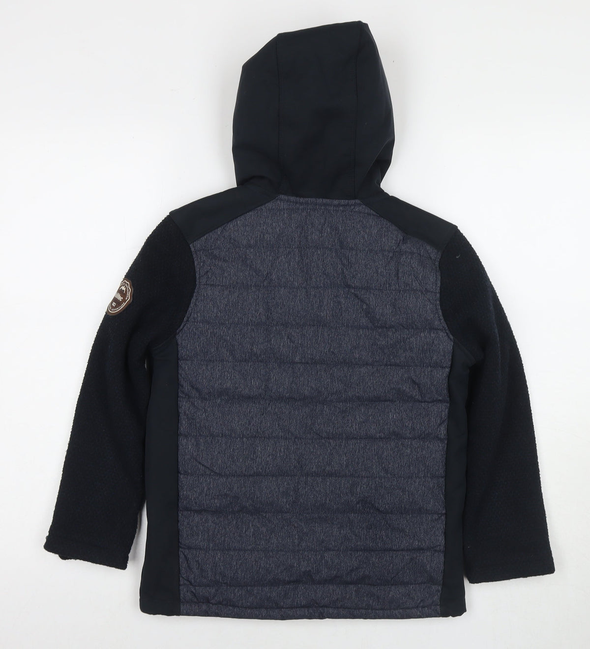 Back view of Killtec boys’ blue jacket, size 8, years zip