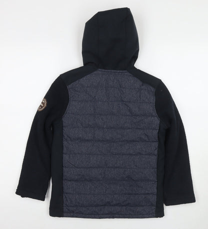 Back view of Killtec boys’ blue jacket, size 8, years zip