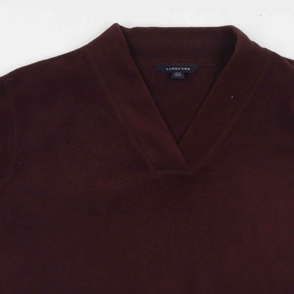 Womens UK Size 14 Lands' End Red Pullover Sweatshirt