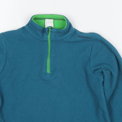 DECATHLON Boys Blue Polyester Pullover Sweatshirt Size 6 Years Pullover