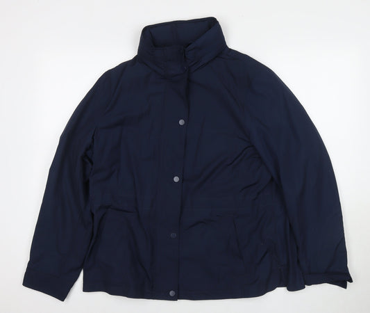 Womens UK Size 16 Marks and Spencer Blue Rain Coat
