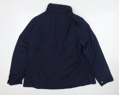 Womens UK Size 16 Marks and Spencer Blue Rain Coat
