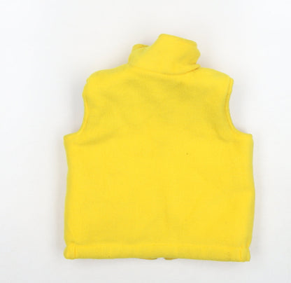 Gio Kids Boys Yellow Gilet Waistcoat Size 24 Months Zip - Reversible