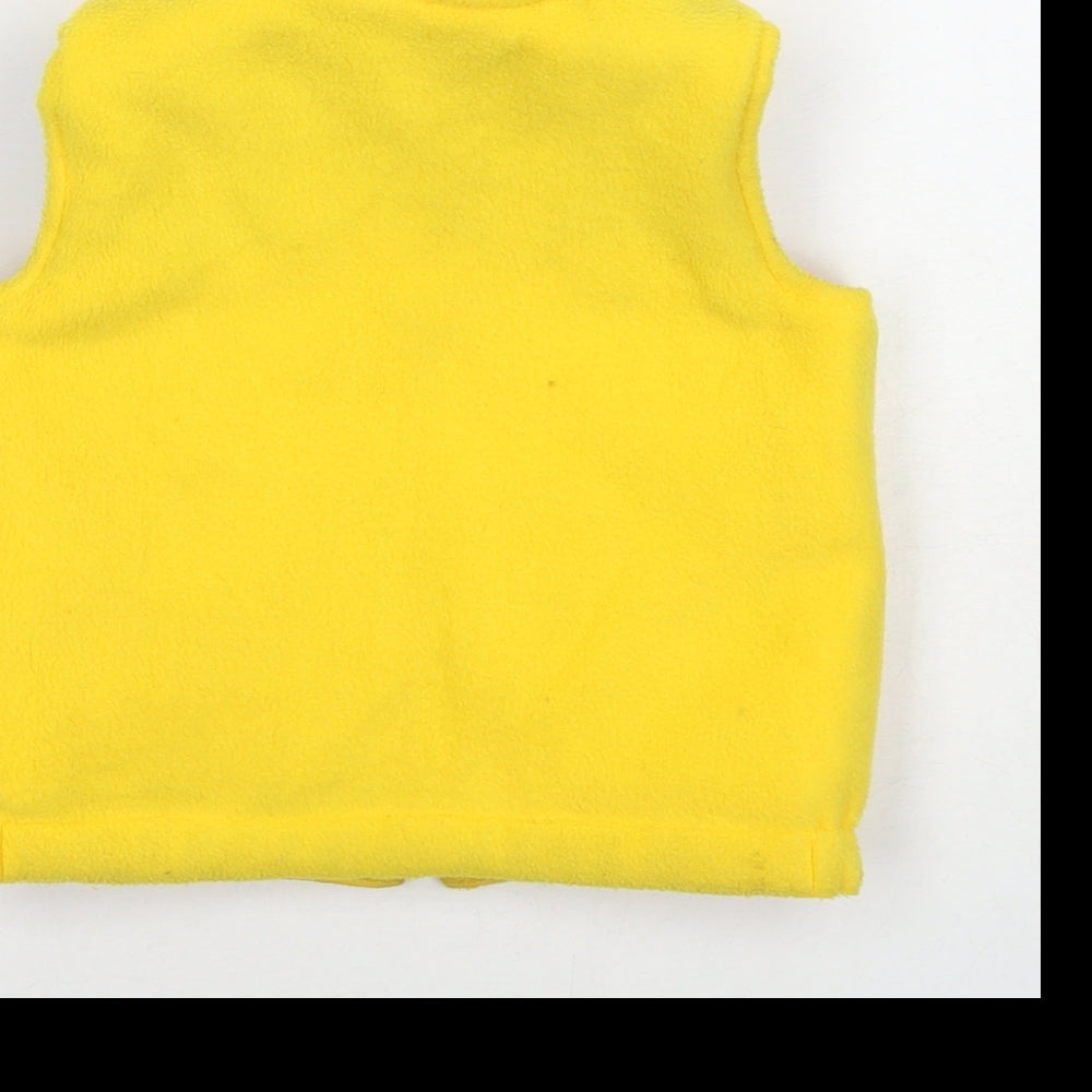 Gio Kids Boys Yellow Gilet Waistcoat Size 24 Months Zip - Reversible