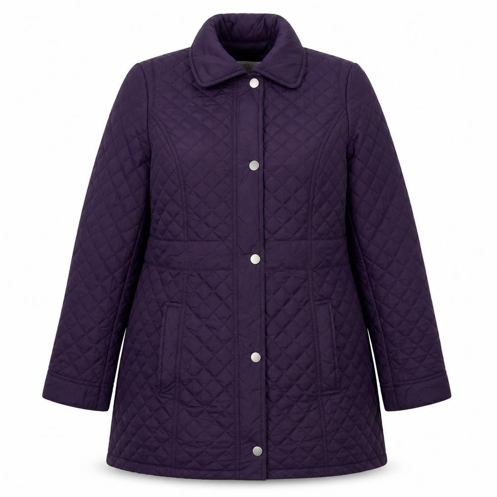 Womens UK Size 14 Debenhams Purple Quilted Coat