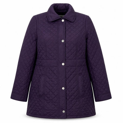 Womens UK Size 14 Debenhams Purple Quilted Coat