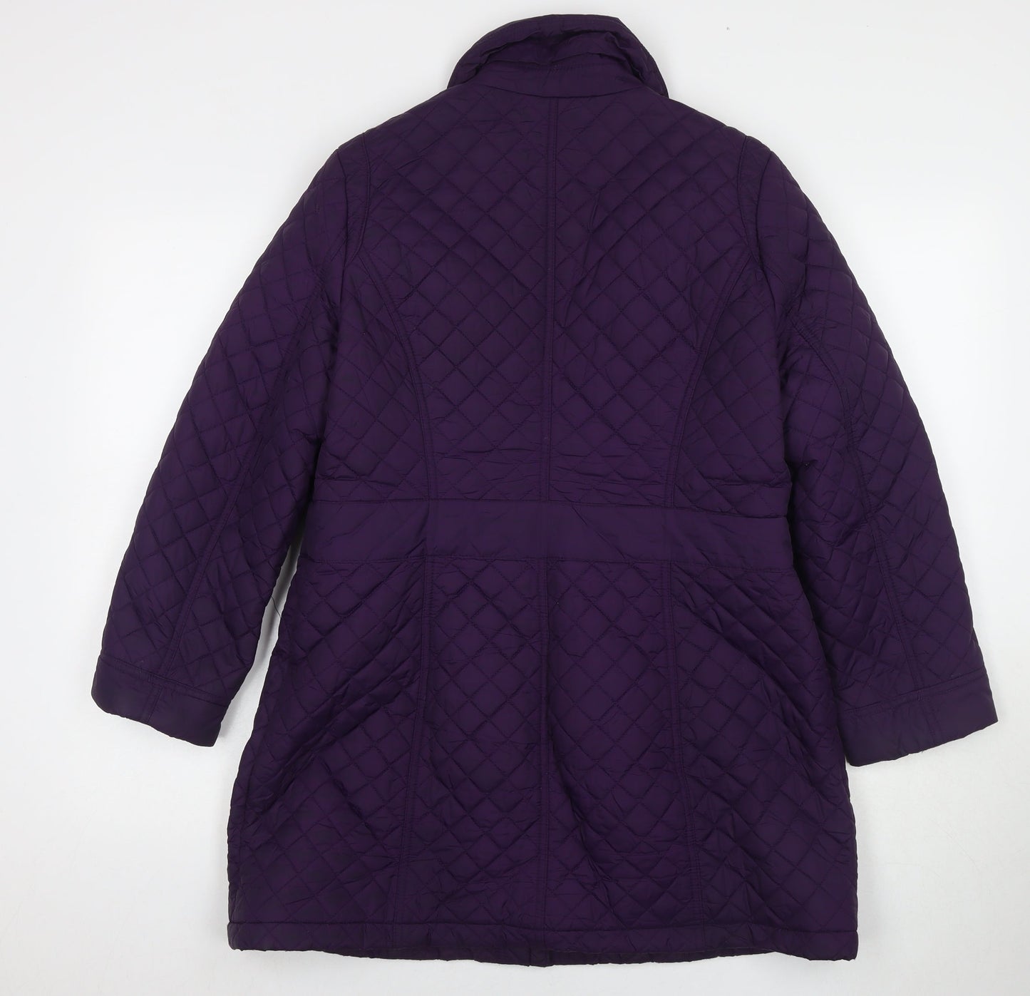 Womens UK Size 14 Debenhams Purple Quilted Coat
