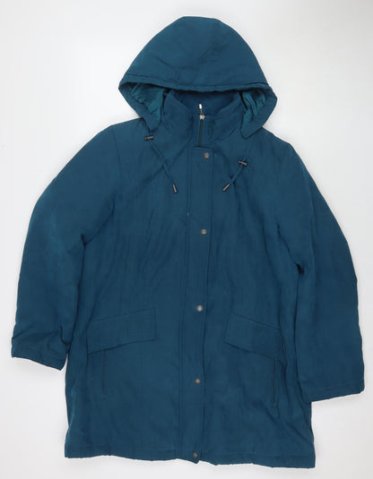 Womens UK Size M Bonmarché Blue Trench Coat