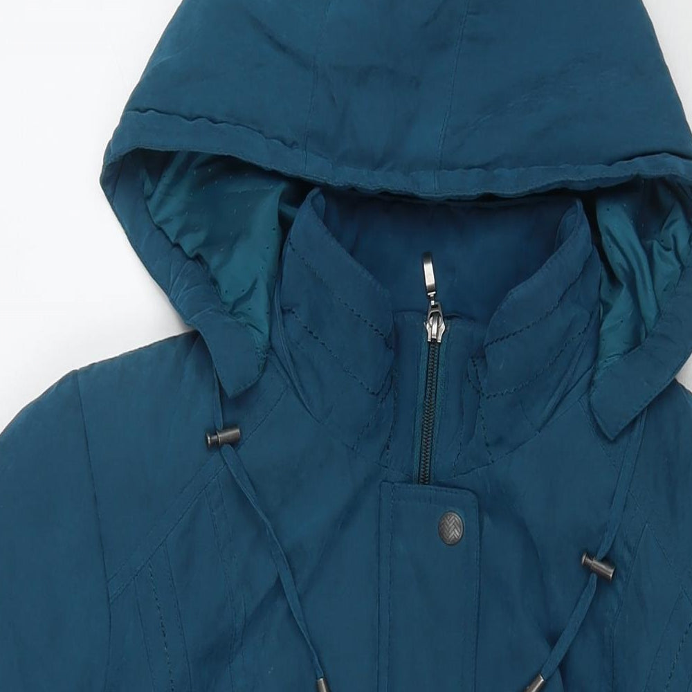 Womens UK Size M Bonmarché Blue Trench Coat