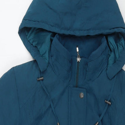 Womens UK Size M Bonmarché Blue Trench Coat