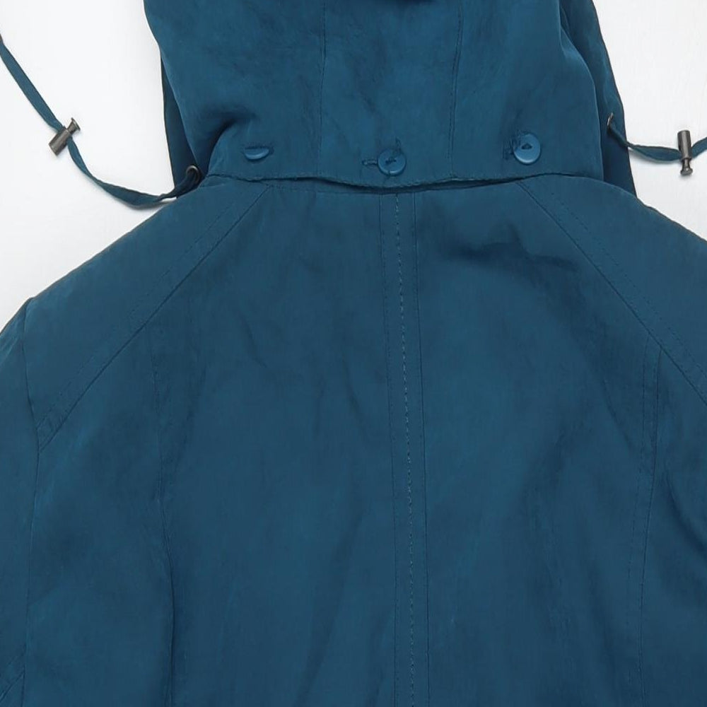 Womens UK Size M Bonmarché Blue Trench Coat