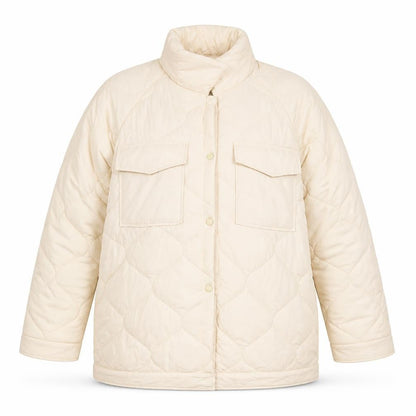 Kaiia Womens Beige Quilted Jacket Size XL Snap