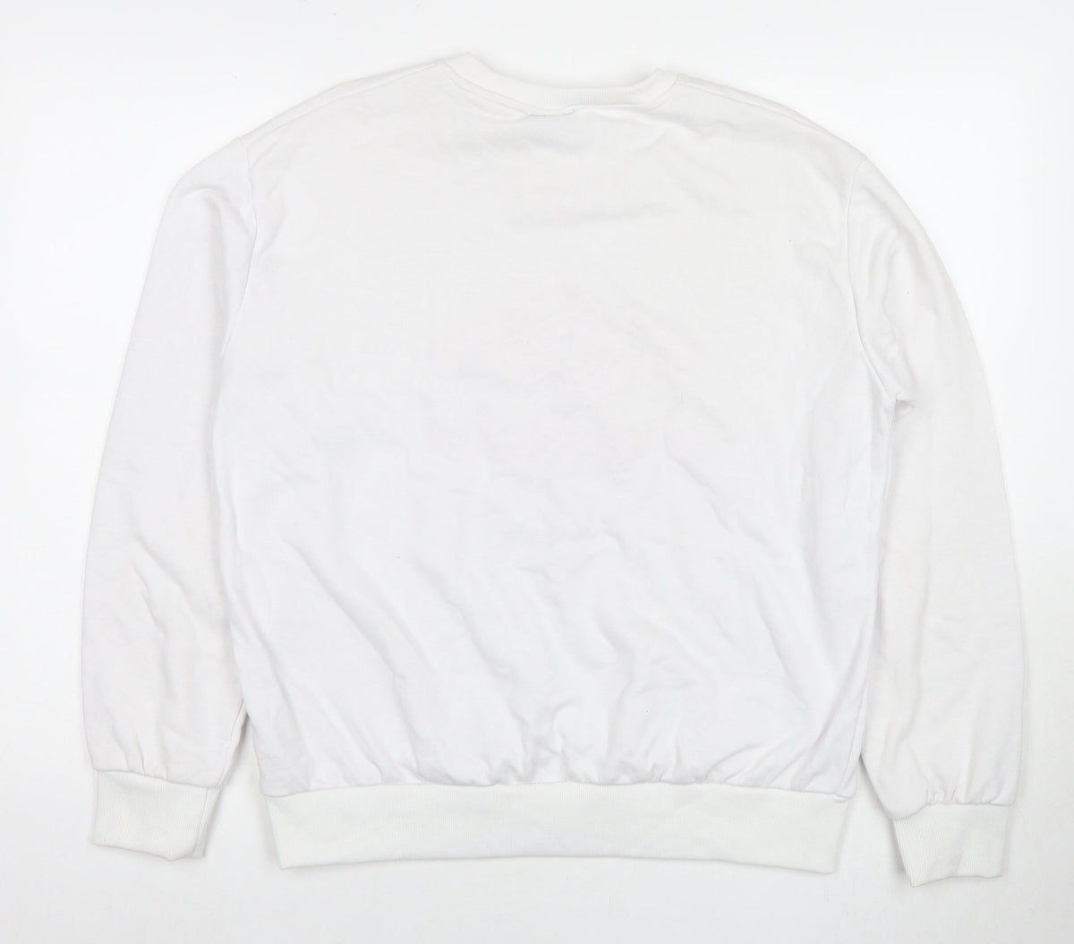 Umbro Womens White Cotton Pullover Sweatshirt Size L Pullover - Logo
